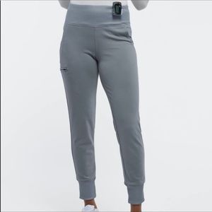 Jaanuu Yoga jogger scrub pants in Grey Large
